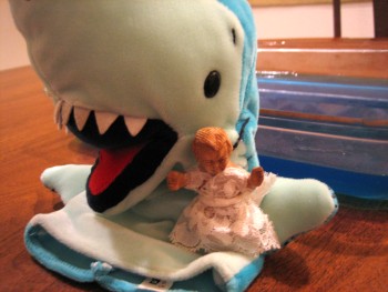 Baby J and his shark buddy Baby J and his shark buddy